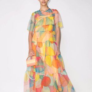 NWT STAUD HYACINTH DRESS | CITRUS KALEIDOSCOPE